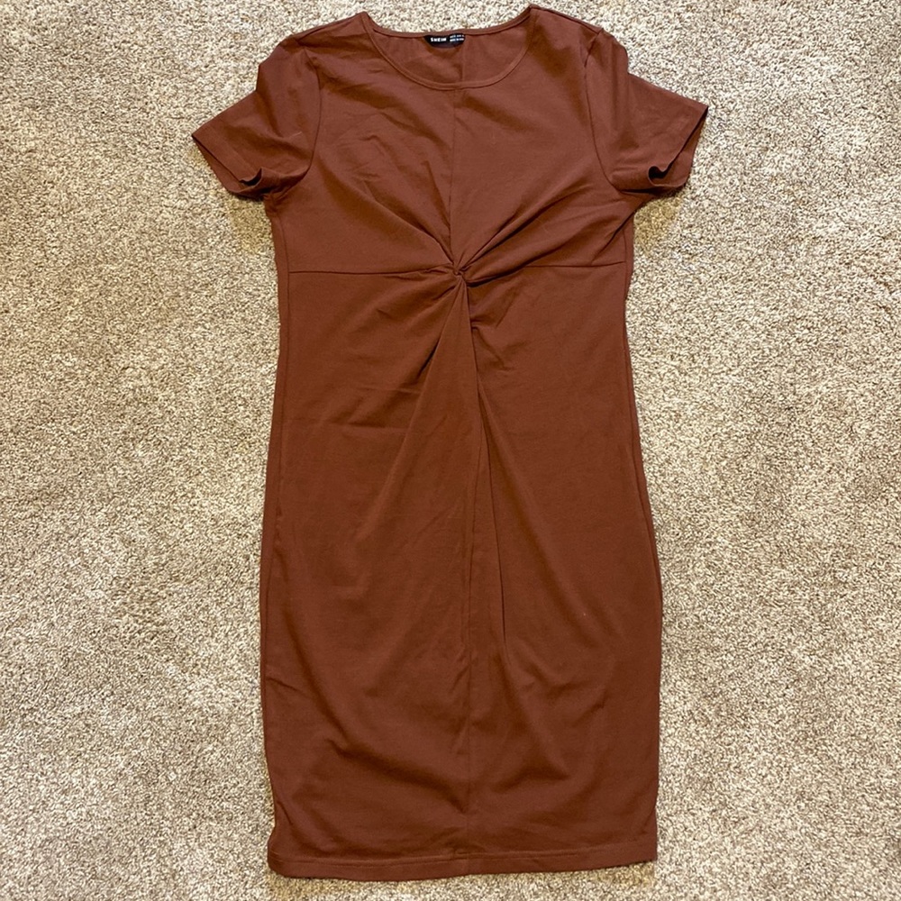 ⭐️BOGO50 ⭐️ NWOT Twist Front Mini Dress Rust